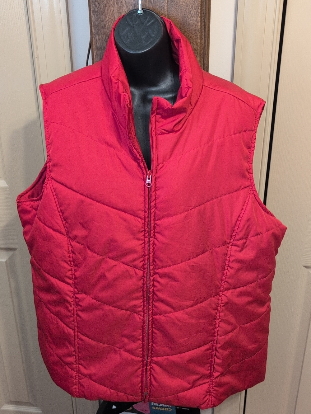 Kim Rogers Red Quilted Sleeveless Puffer Vest